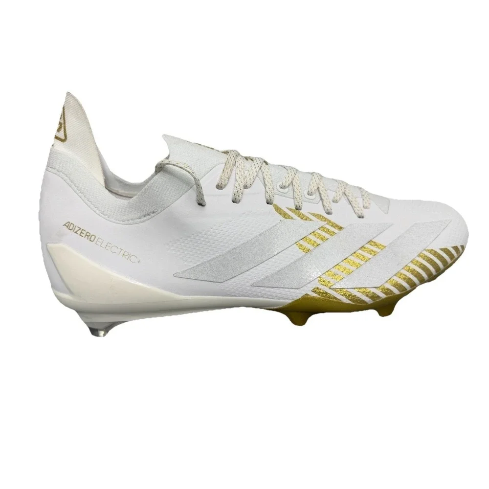 Adidas Men's Adizero Electric White Gold Metallic Cleats Shoes JH6254‎ Size 13